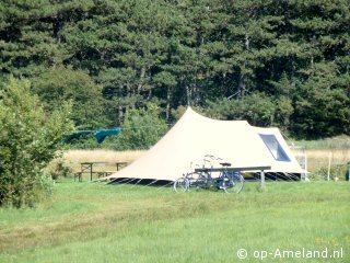 Buitenaanzicht Ingerichte tent De Hon