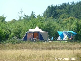 Buitenaanzicht ingerichte tent Oerd